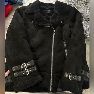 Forever21 Shearling Moto Jacket